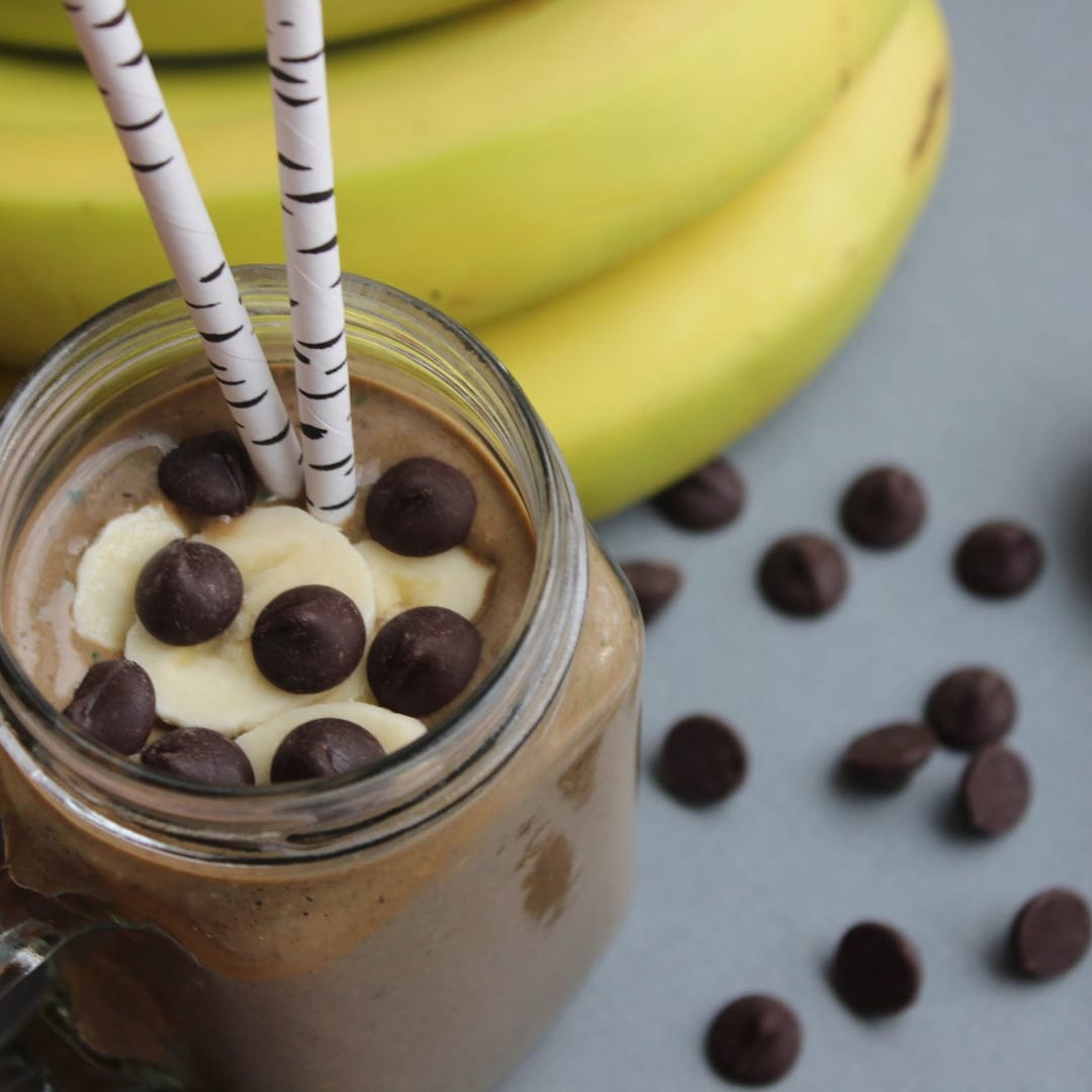 Almond Butter Chocoalte Banana Smoothie